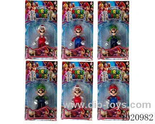 4-4.5inch mario doll 6sets mixed loading in Blister with insert