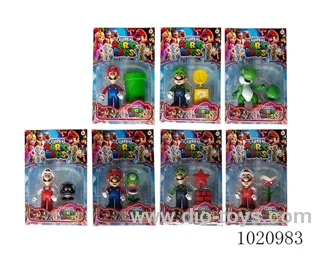 4-4.5inch mario doll 7sets mixed loading in Blister with inser