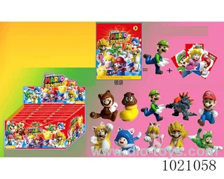 24pcs 3.8inch mario doll Blind box set 10sets mixed loading in display box