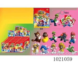 24pcs 3.8inch mario doll Blind box set 10sets mixed loading in display box