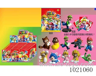 24pcs 3.8inch mario doll Blind box set 10sets mixed loading in display box