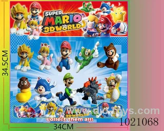 3.8inch mario doll Blind box set in Blister with insert
