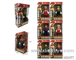 10-11.5cm mario doll 6sets mixed loading  in window box