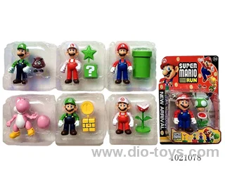 10-11.5cm mario doll 6sets mixed loading  in Blister with insert