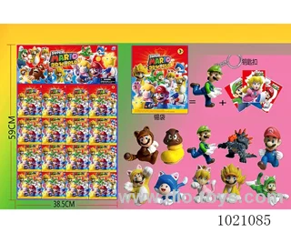 16pcs 3.8inch mario doll 10sets mixed loading in HangTag