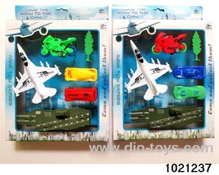 pull back plane+Scooter set in window box