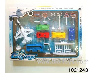 pull back plane+ejector car in window box