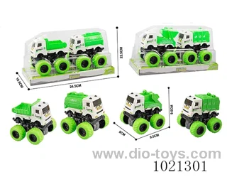 2pcs double friction car in PVC cover