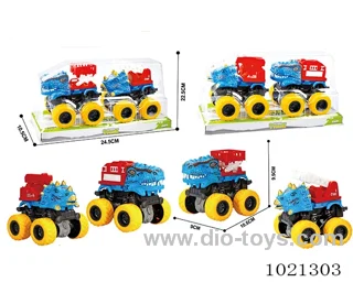 2pcs double friction car in PVC cover