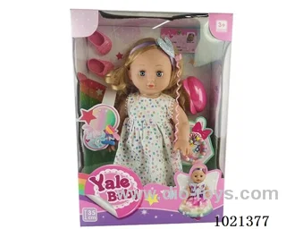 35cm doll with  ornament in window box
