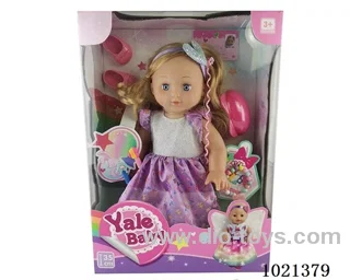 35cm doll with  ornament in window box