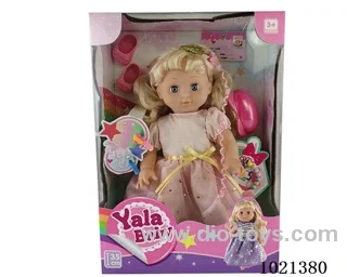 35cm doll with  ornament in window box