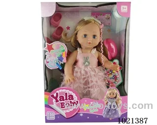 35cm doll with  ornament  &Dress with light in window box