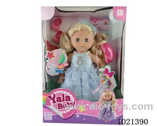 35cm doll with  ornament in window box