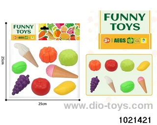 8pcs Blown fruit + vegetables + ice cream in pe bag with header