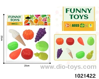 8pcs Blown fruit + vegetables + ice cream in pe bag with header
