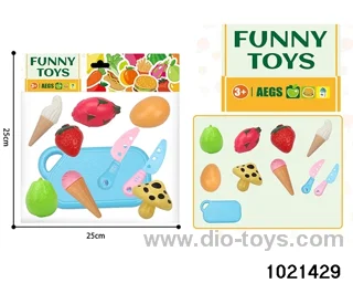 10pcs Slice and Dice Fruit + Vegetables + Ice Cream in pe bag with header