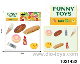 7pcs Hamburger Ice cream Milk in pe bag with header