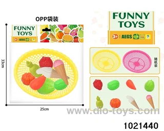 8pcs Blown fruit + vegetables + ice cream in pe bag with header
