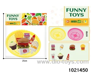 7pcs Burger Coke Ice Cream Milk Ice Cream in pe bag with header
