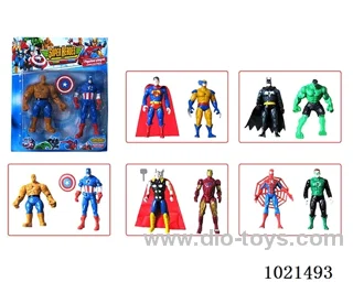 2pcs 5.5inch Avengers doll with light 5sets mixed loading in  Blister with insert