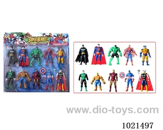 10pcs 5.5inch Avengers doll with light in  Blister with insert