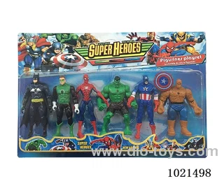6pcs 5.5inch Avengers doll with light in  Blister with insert
