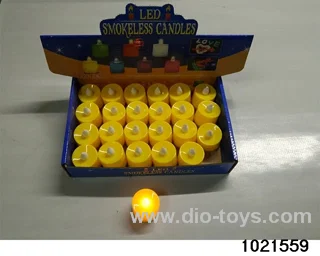 LED electronic candle light (yellow shell white wick (micro-flash)) in display  box