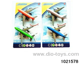 Pull back car Planes 2 models in 4 colors in Blister card