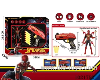 Spider-Man soft gun set with Light &weapon in window box