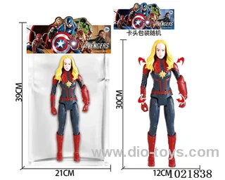 12inch Captain Marvel with light &music (could movable joint) in PP bag with