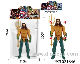 12inch Aquaman with light&music (could movable joint)in PP bag with header