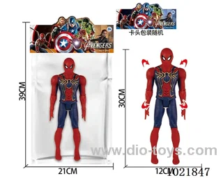 12inch Spider-Man with light&music (could movable joint)in PP bag with header