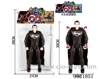 12Inch Superman with light&music (could movable joint)in PP bag with header