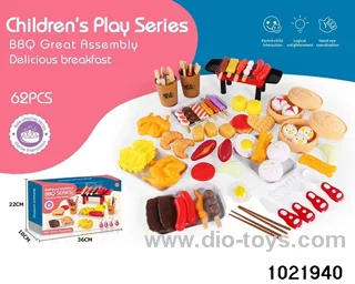 Tableware Barbecue early simulation toys in color box