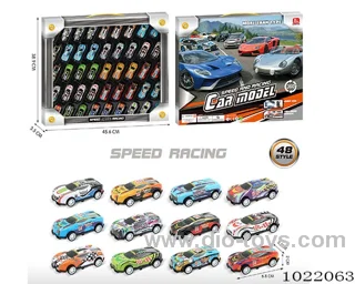45pcs pull back car 12sets mixed loading in Window box