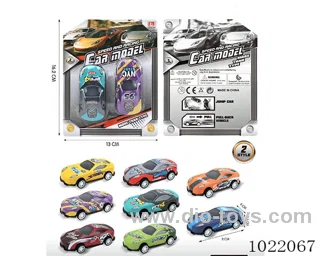 2pcs pull back car 8sets mixed loading in Blister card