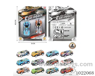 2pcs pull back car 12sets mixed loading in Blister card