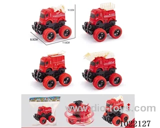 Collision deformation friction car 4sets mixed loading in OPP bag