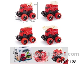 Collision deformation friction car 4sets mixed loading in Color box