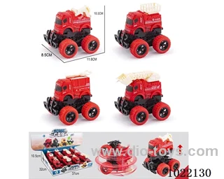 Collision deformation friction car 4sets mixed loading in Display box