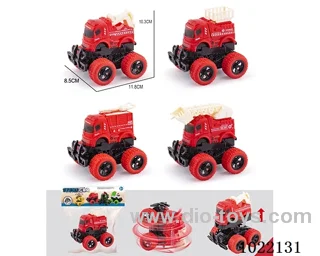 Collision deformation friction car 4sets mixed loading in PP bag with header