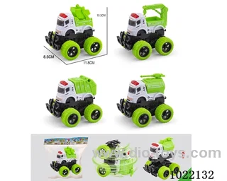 Collision deformation friction car 4sets mixed loading in OPP bag