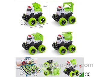 Collision deformation friction car 4sets mixed loading in Display box