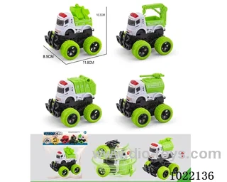 Collision deformation friction car 4sets mixed loading in PP bag with header