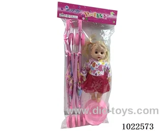 12inch doll with Cart & bedpan &IC in pp bag with header