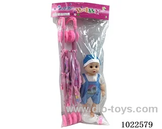 12inch doll with Cart & bedpan &IC in pp bag with header