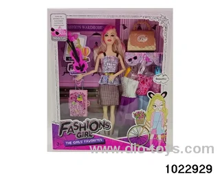 11.5 inch 9 joint doll set in window box