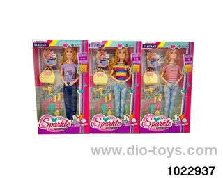 11.5 inch 9 joint doll set in window box