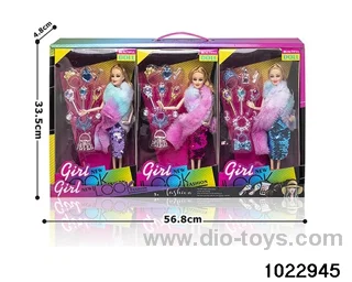 11.5 inch 9 joint doll set in display box
